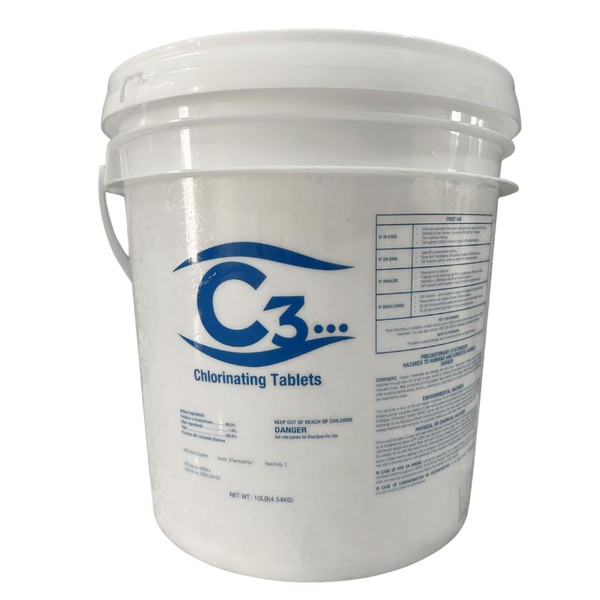 C3-10lb Chlorine Tablets, 3 Inch | Swimming Pool & Spa