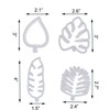 Tropical Leaf Cookie Cutter,Hawaiian Palm Leaves Fondant Cutters Set for
