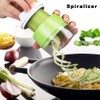 Spiralizer, 4-in-1 Handheld Vegetable Chopper, for Vegetables and Fruits, Green