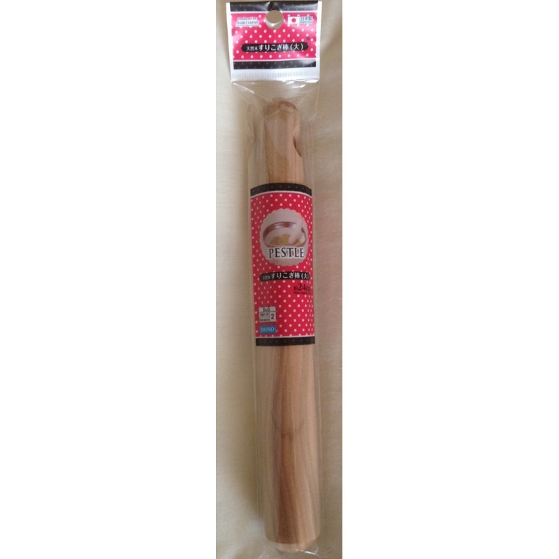 Daiso Japanese Pestle 9.4 inch, Red, Wood, 1.2 L, 1200g