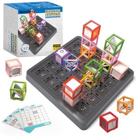 VkotaVkoty Reasoning Maze, Ultimate STEM Toy for Boys Age 8-12, Logic Game with 60+ Challenges, Perfect 8-12 Year Old Boy Birthday Gift to Cultivate Spatial Plannin (Basic Edition)