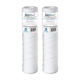 2-Pack of Baleen Filters 10" x 2.5" 5 Micron String Wound Sediment Filter Cartridge Replacement for HDX SWC-25-1005, Watts SF5-978, Pentek WP-5