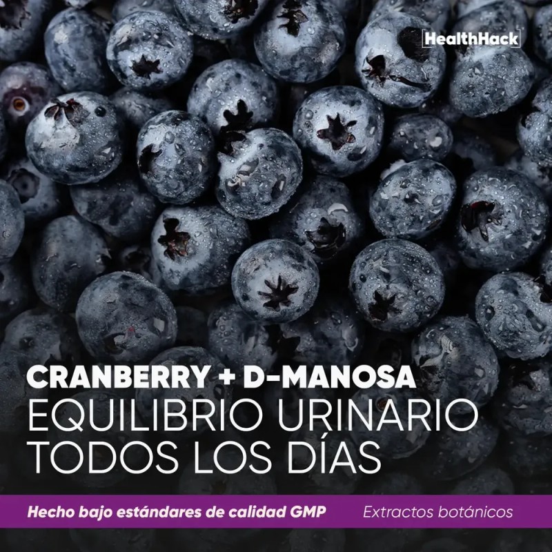 Vitaminas Salud Urinaria Con Cranberry Y D-manosa 60 Cáps Hh