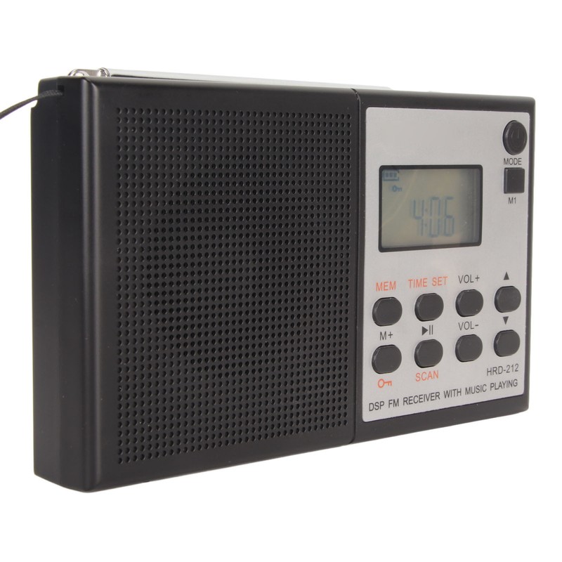 Digital Radio Bluetooth MP3 Player Rechargeable Supports Memory Card DSP