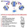 3 Position Key Switch 19MM DPDT Rotary Switch Stainless Steel