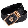 Barry.Wang Black Belt Men Designer Ratchet Buckle Sliding Belt Large