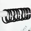 12 Pcs Plastic Shower Curtain Ring,Bathroom Shower Window Rod,C-Shaped Shower