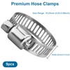9PCS Hose Clips Stainless Steel 16-25mm Jubilee Clips Assorted Hose