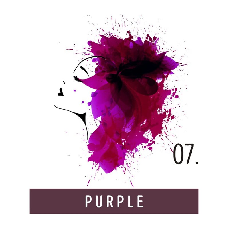 FUNKY COLOR PURPLE 07, semi-permanent hair dye, semi-permanent hair colour.