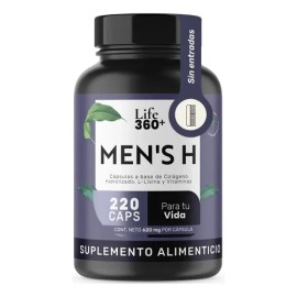 Colágeno Life360+ Men's H 220 Cápsulas Biotina L-lisina Sabor No Saborizado