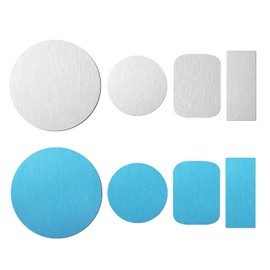 8pcs Under Cabinet Light Magnetic Sticky, Strong Adhesive Backing Magnet Stickers Replacement Magnetic Strips (Non-Magnetic) Metal Plate for Tablet LED Light Night Light Phone Holder (Blue)