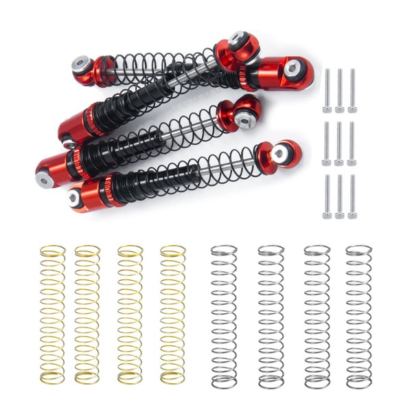 MORLORDY Aluminum Alloy 4Pcs RC Shock 48mm Ajustable Shocks Absorber