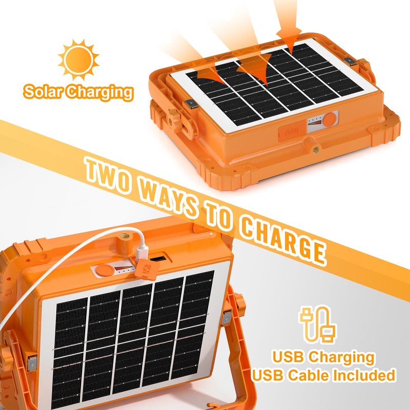 100W LED Solar Work Light, 466 LED 10000LM Magnetic Worklight