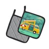 Caroline's Treasures Greatest Adventure Camper Van Pair of Pot Holders,