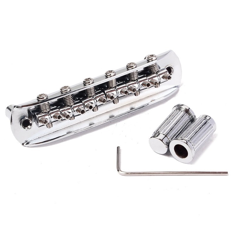 Alnicov Chrome Adjustable Saddle Bridge with Thimbles for Mustang Jaguar