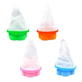 Hsthe Sea 4 Pcs Reusable Household Washing Machine Floating Lint Mesh Filter Bag,Pet Hair Lint Mesh Remover,Portable Hair Filter Net Pouch,Washer Hair Catcher(Blue,Pink,Orange,green)