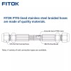 FITOK PTFE-Lined SS Braided Hose 1/4" Tube Adapter x Male