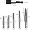 Reverse Tap Set, Set of 6, Hexagonal Shaft Screw Removal