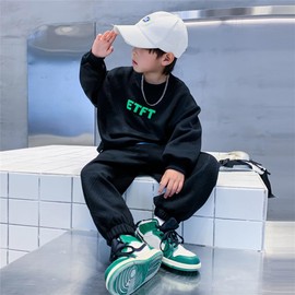 KOSIKINI Kids' Clothing Jersey, Setup, Spring, Autumn, Clothes, Long Sleeve, Boys, Trainer, Sports Pants, Top and Bottom Set, Jersey, Boys, Sweatpants, Setup, Kids, Casual, Korean, Stylish, Boys