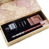 GC Antique Wooden Stem Pen Handcrafted Calligraphy Pen Set Dip