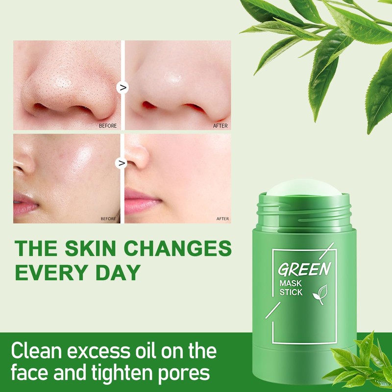 HOUSN Green Mask Stick for Face, 2 Pack with Green
