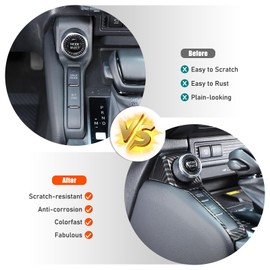 Heutamo Gear Drive Mode Button Panel Cover Compatible with Toyota Land Cruiser Prado 2024 2025 Accessories, Gear Shift Side Driving Mode Switch Button Panel Trim Cover, 1pcs (Carbon Fiber Pattern)