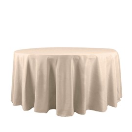 Balsa Circle 6 pcs 120 inch Nude Round Tablecloths Fabric Table Cover Linens for Wedding Party Polyester Reception Banquet Events Kitchen Dining