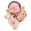 Pig Statue Mini Funny Casual Musical Resin Pig Art Figurine