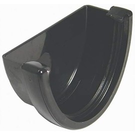 (115mm End Cap EXT) In the Floplast (BLACK) Hi-Cap Guttering range GUTTER:115mm DOWNPIPE: 68 or 80mm Select Individual components as required