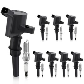 8PCS DG508 Ignition Coil & Iridium Spark Plug for Ford E-150 E-250 E-350 F-150 F-250 F-350 Econoline Mustang Lincoln Mercury 4.6L 5.4L V8 Replaces# 1L2U12029AA 1L2Z12029AA 3W7Z-12029 FD503 DG472 DG491