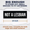 Not a Lesbian Sticker - Funny Lesbian Joke Meme -
