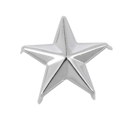 CENPEK 200PCS 15mm Star Rivets Decoration Five-Pointed Star Claw Hand Press Spikes for DIY Scrapbooking Decoration Accessories(Silver)