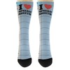 Accounting Socks I Love Spreadsheets 1-Pair Novelty Crew Socks