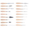 18Pcs Artist Palette Knife Oil Painting Gouache Scraper Wooden Handle