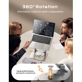 Zewwen 360° Flexible Rotating Laptop Stand for Desk, Ergonomic Adjustable Laptop Riser Holder with Dual-bar Support, Portable Computer Stand for MacBook Air Pro, Dell XPS, HP (10-16")