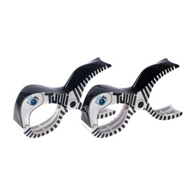 tuuli Accessories Summer Clips Large Pegs for Beach Towel Laundry Clothes Quilt Camping Garden Kite Surf Sunbed Sun Lounger Buggy Accessory (2x Black)