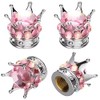 4-Piece Crown Rhinestone Tire Valve Stem Caps