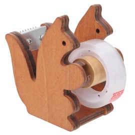 Operitacx Tape Tape Dispenser Cute Squirrel Tape Dispenser Kid Tools Tape Dispenser for Office Small Tape Dispenser Cartoon Tape Wooden Desktop Child Fake Eyelashes