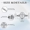 sagrence 925 Sterling Silver Cross Cremation Ring for Ashes Memorial