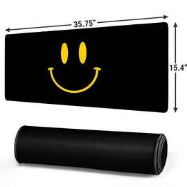 Skinit Extra Large Gaming - Black Happy Face Design