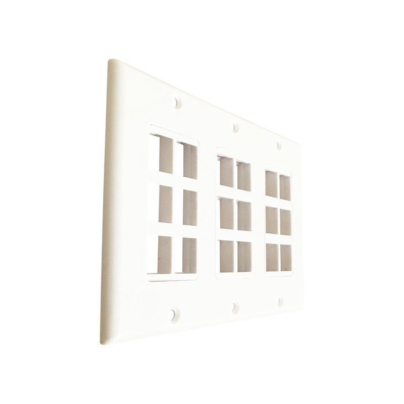 DIYTECH Keystone Wall Plate, 18 Port Keystone Jack Wall Plate,