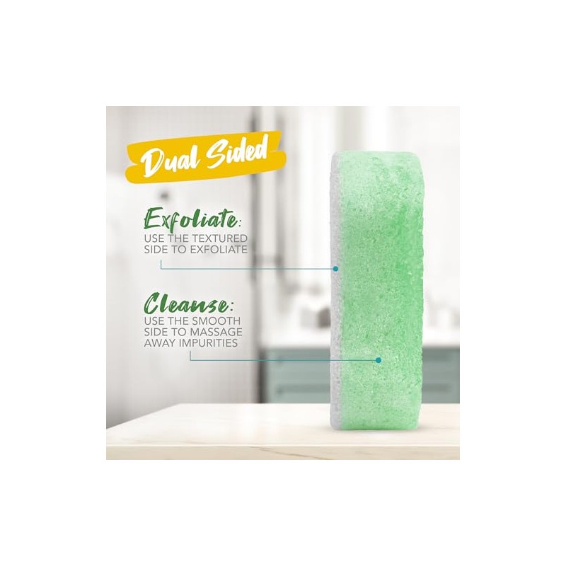 Spongeables Pedi Scrub Foot Buffer 20+, Citron Eucalyptus Aromatherapy, 2-Ounce