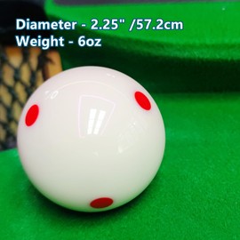 Red Dot Pool Cue Ball with Gloves 2.25 Inch Billiard Training Cue Ball