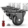 Side Mount Plate Caster Wheels - Thickened L-Shaped Mounting ，Heavy