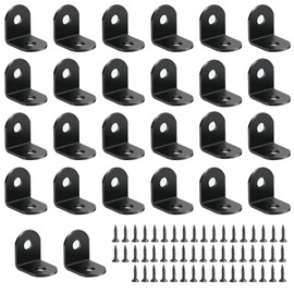 Drado L-Shaped Metal Fittings, Angle Fittings, Joint Alloy, Right Angle Bracket, Corner Brace, Stainless Steel, Includes Dedicated Screws, 0.8 x 0.8 x 0.7 inches (20 x 20 x 18.5 mm), 26 Pieces