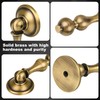 SALISENG Antique Brass Cabinet Drop Pulls 6 Pack, Solid Brass