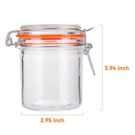 Encheng Glass Jars With Airtight Lids, Mason Jars 8 oz,Glass Jar With Leak Proof Rubber Gasket 250ml,Storage Jars With Hinged Lid for Home and Kitchen,Glass Containers With Lids 12 Pack