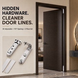 3D Adjustable Concealed Door Hinges, Zinc Alloy 2-Pack