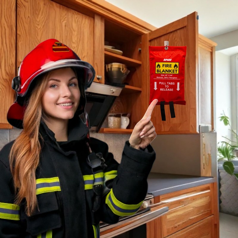Riparo Emergency Fire Blanket for Home and Kitchen - Fire