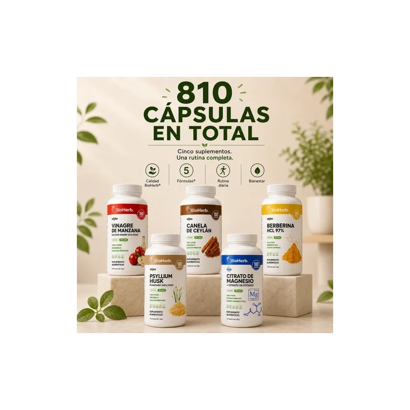 Kit Hábitos Saludables Bioherb Fibra, Metabolismo, Rutina